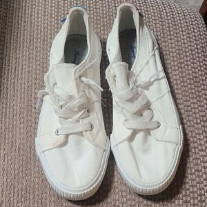 Tommy Bahama White Canvas Sneakers Shoes Sz 9 Slip On